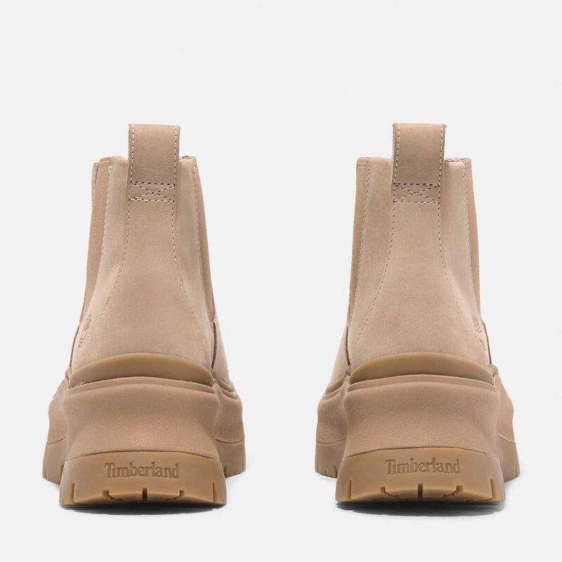 Timberland Womens Roxie Lane Chelsea EN7 Light Beige Nubuck image number 3